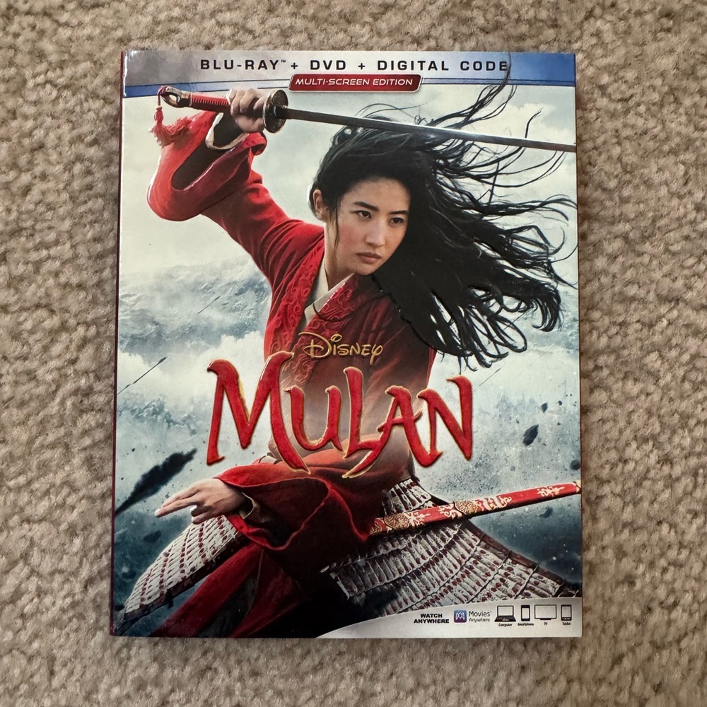 Disney Mulan Blu-ray, DVD and Digital Copy